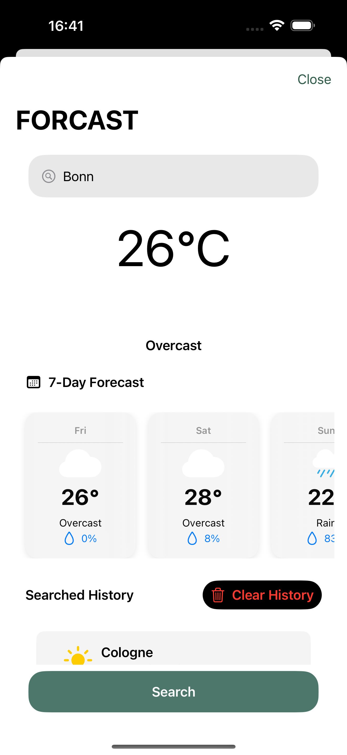 WARdrobe Weather Light Mode